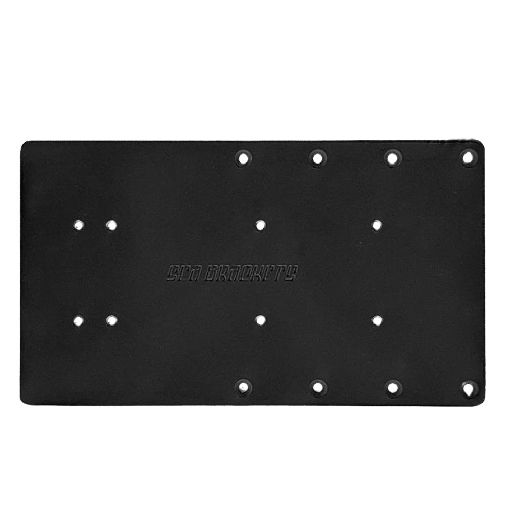 Sea Brackets 14 Straight Trolling Motor Plate Black SEA2322BLK