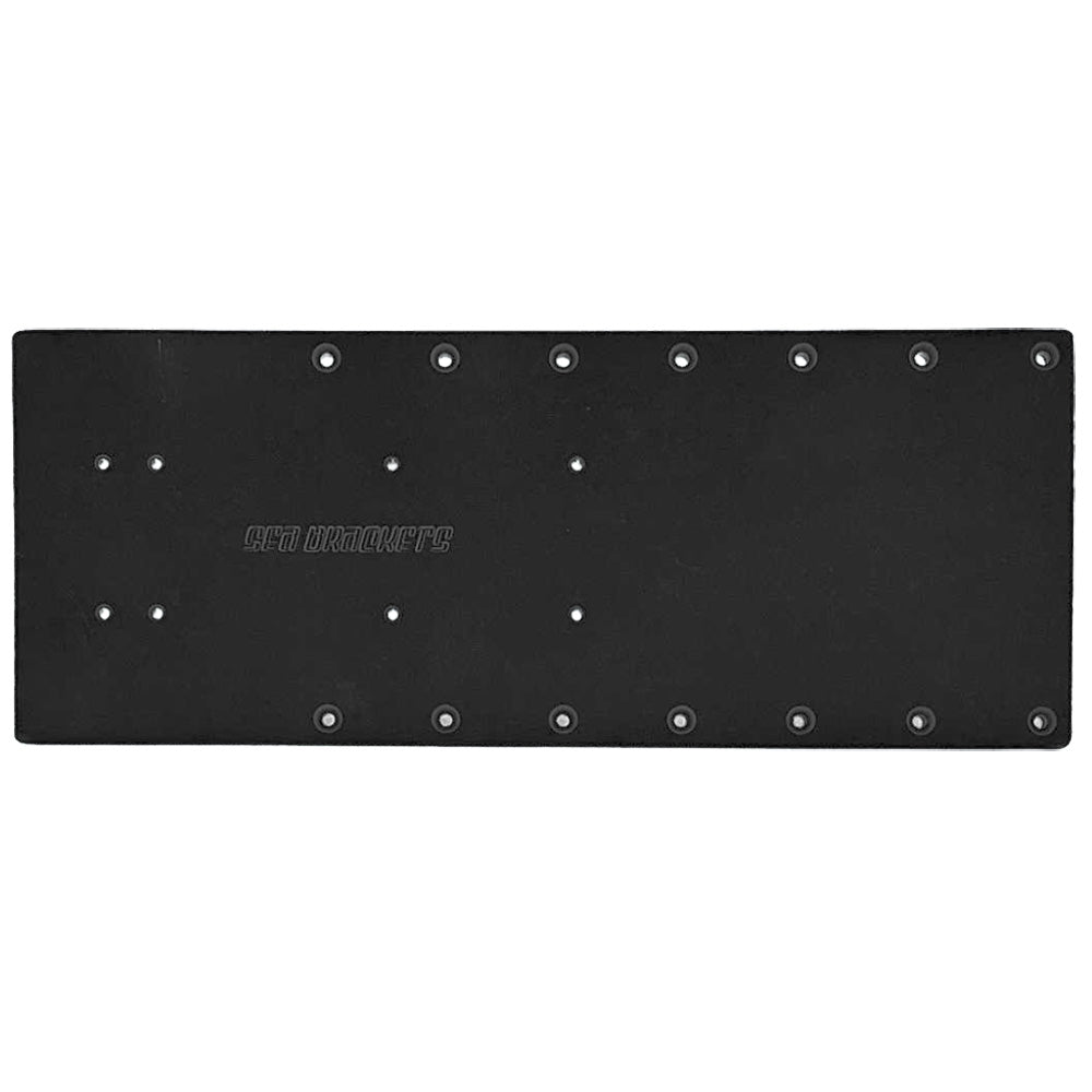 Sea Brackets 20 Straight Trolling Motor Plate Black SEA2325BLK