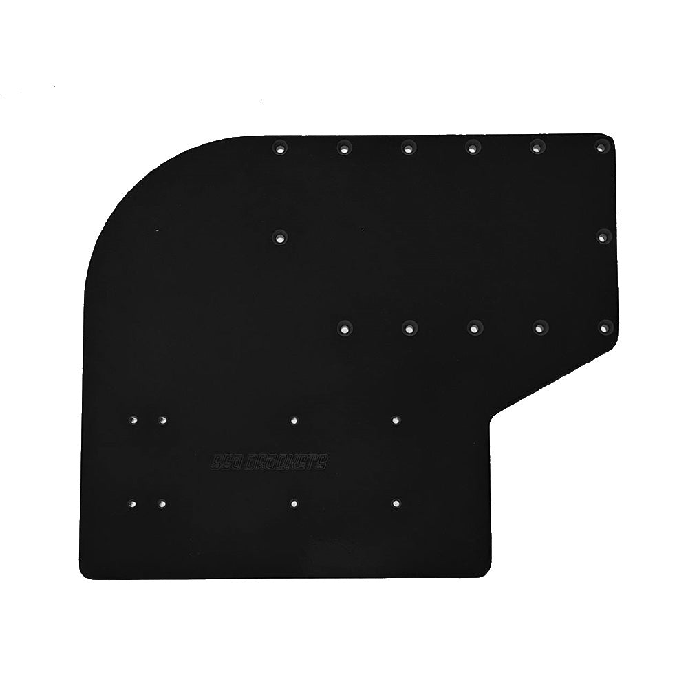 Sea Brackets Large Offset Trolling Motor Plate Black SEA2307BLK