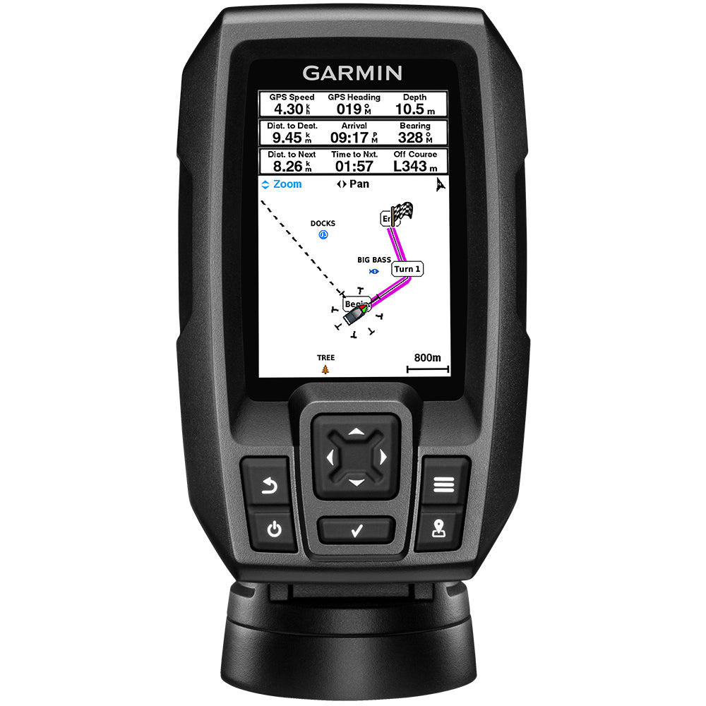 Garmin STRIKER 4 Fishfinder Worldwide Version w77200kHz 4Pin Transducer wTransom Trolling Motor Mounts 0100155001