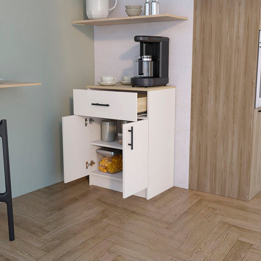 Kitchen pantry cabinet countertop and drawer detail