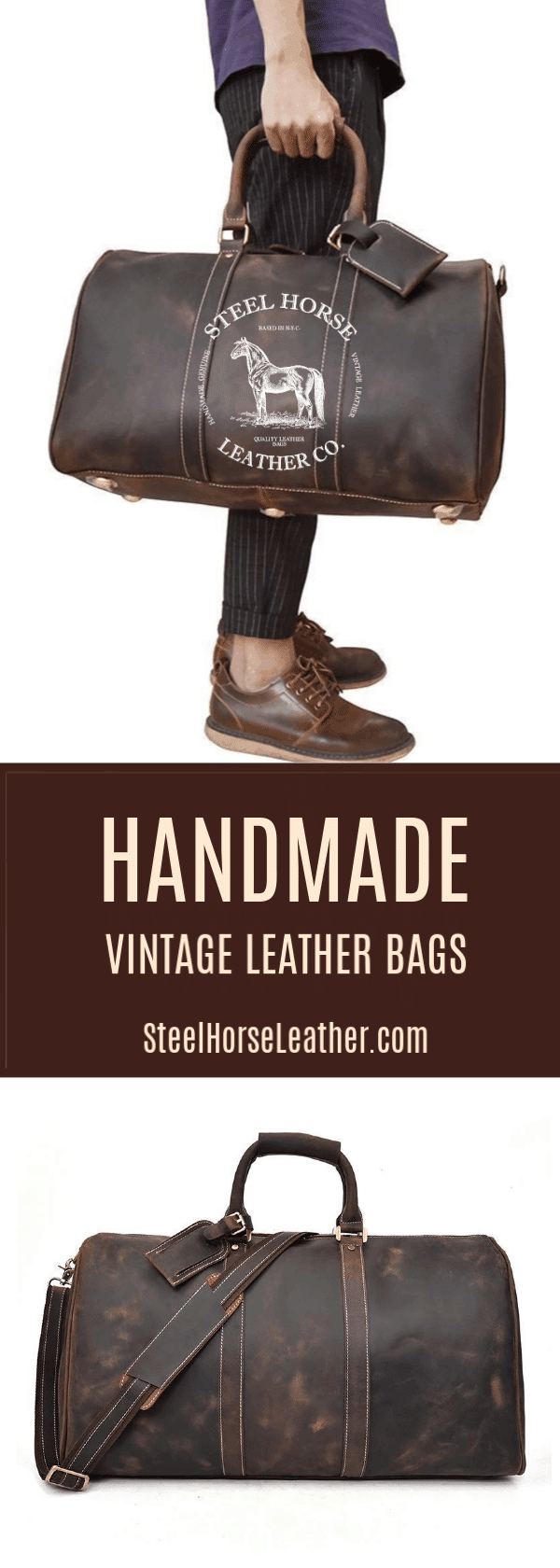 The Bjarke Weekender — Handcrafted Leather Duffle Bag