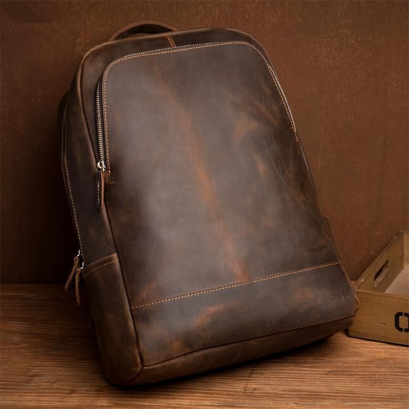 The Vernon Backpack — Genuine Vintage Leather Minimalist Backpack