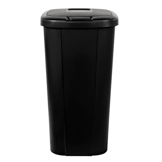 13.3-Gallon Slim Touch-Top Kitchen Trash Can - Black