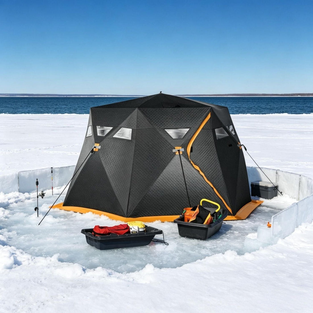 Outdoor Winter Ice Fishing Tent, Camping Shelter