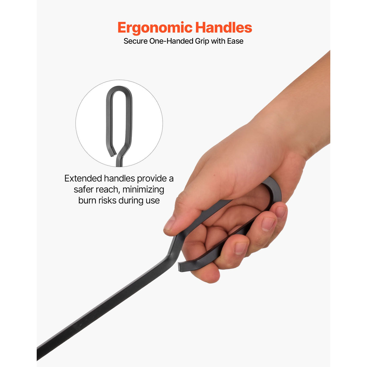 VEVOR 33 in Fireplace Tool Set with Four-Prong Stand