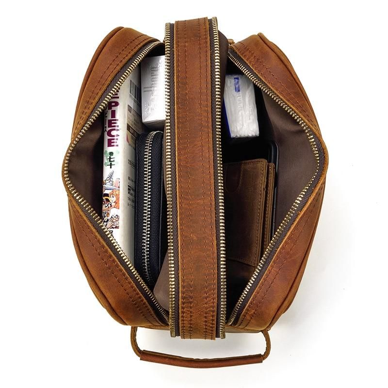 The Nomad Toiletry Bag — Genuine Leather Travel Toiletry Bag