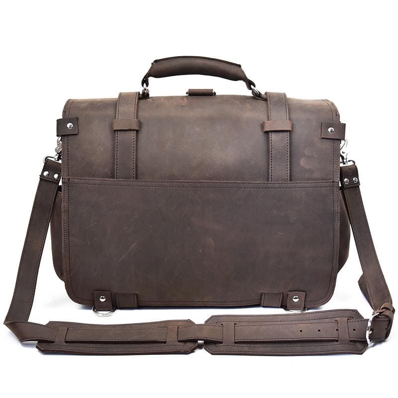 The Gustav Messenger Bag — Large Capacity Vintage Leather Messenger Bag