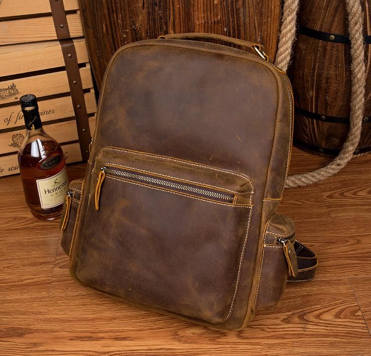 The Langley Backpack — Genuine Vintage Leather Backpack