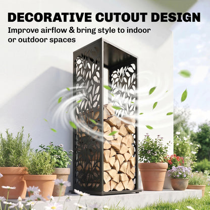 15 Inch Firewood Rack Outdoor Indoor