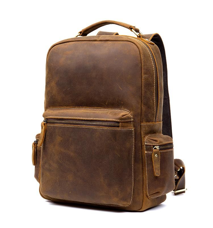 The Langley Backpack — Genuine Vintage Leather Backpack