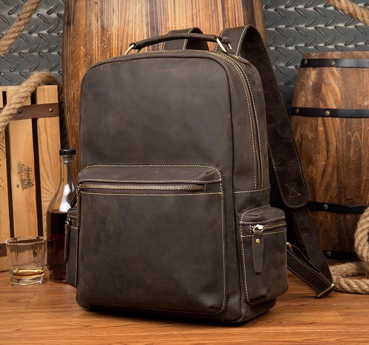 The Langley Backpack — Genuine Vintage Leather Backpack