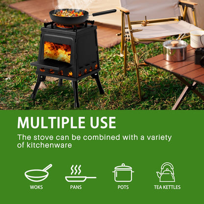 Portable Camping Stove with Detachable Iron Panels