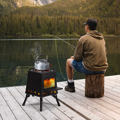 Portable Camping Stove with Detachable Iron Panels