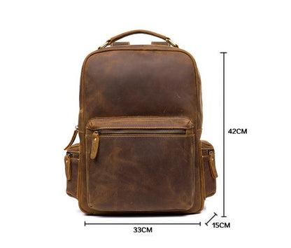 The Langley Backpack — Genuine Vintage Leather Backpack
