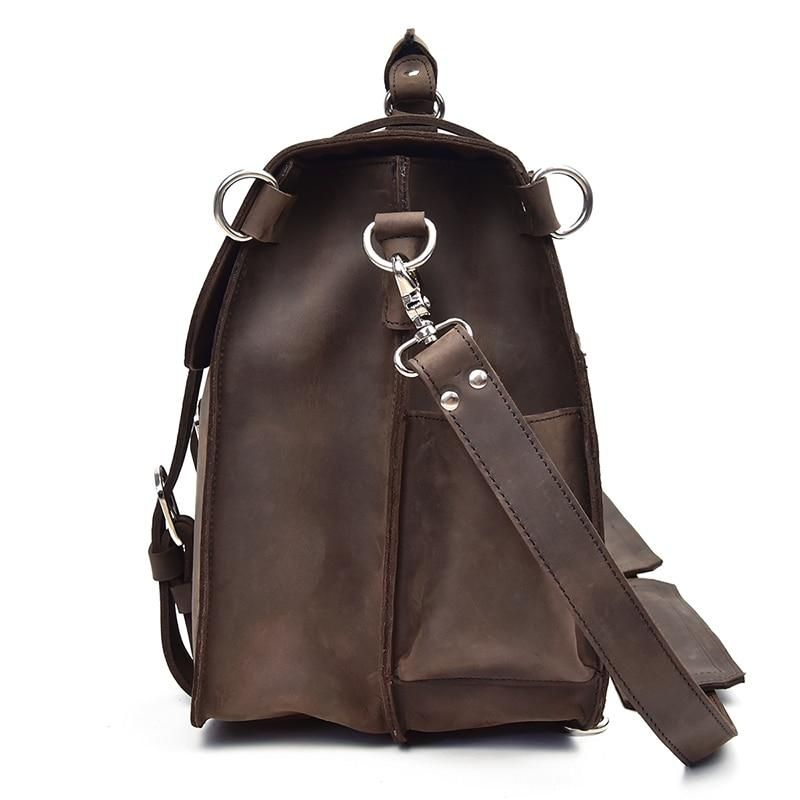 The Gustav Messenger Bag — Large Capacity Vintage Leather Messenger Bag