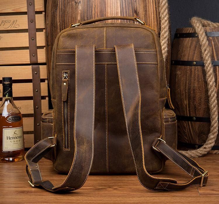 The Langley Backpack — Genuine Vintage Leather Backpack