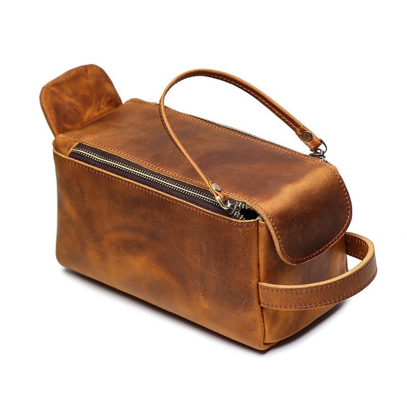 Dado Leather Dopp Kit — Handmade Leather Toiletry Bag