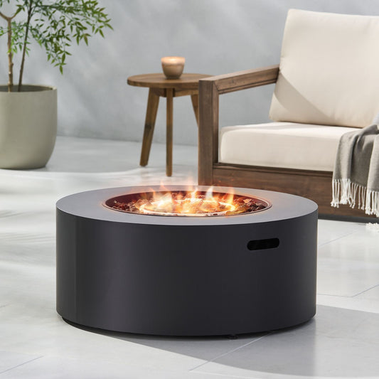 32" Patio 40,000 BTU Round Iron Propane Fire Pit
