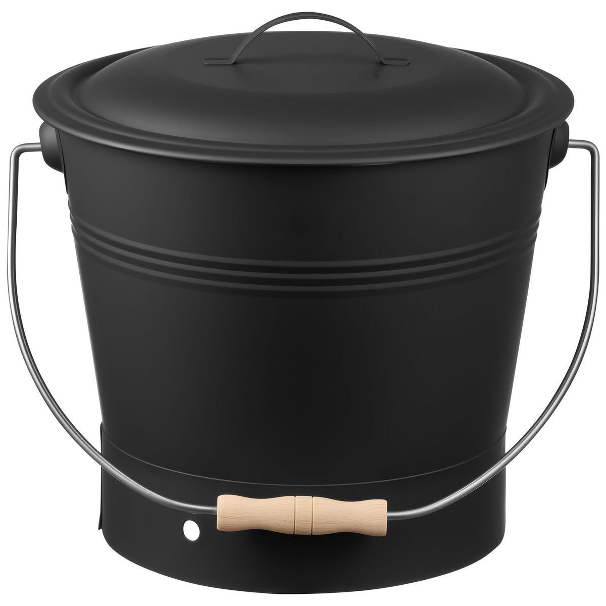 Ash Bucket, 4 PCS with Lid, Shovel, Broom and Gloves