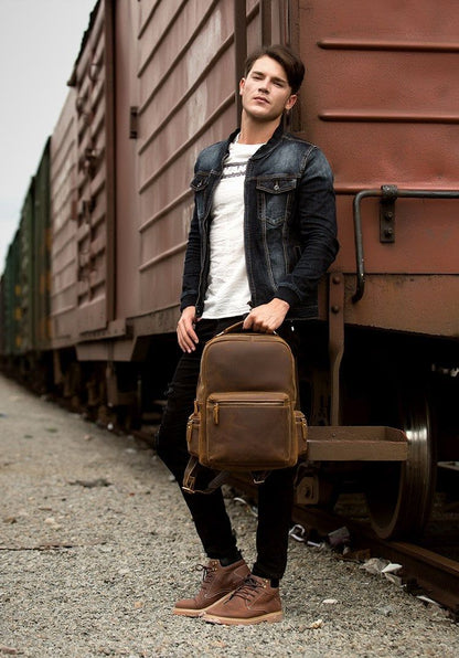 The Langley Backpack — Genuine Vintage Leather Backpack
