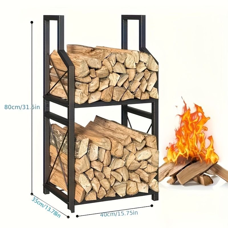 Heavy Duty Firewood Rack with Adjustable Height