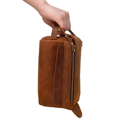 Dado Leather Dopp Kit — Handmade Leather Toiletry Bag