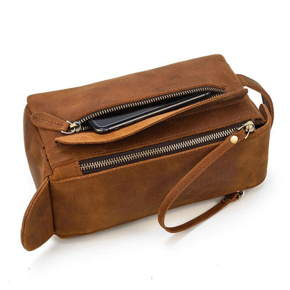 Dado Leather Dopp Kit — Handmade Leather Toiletry Bag