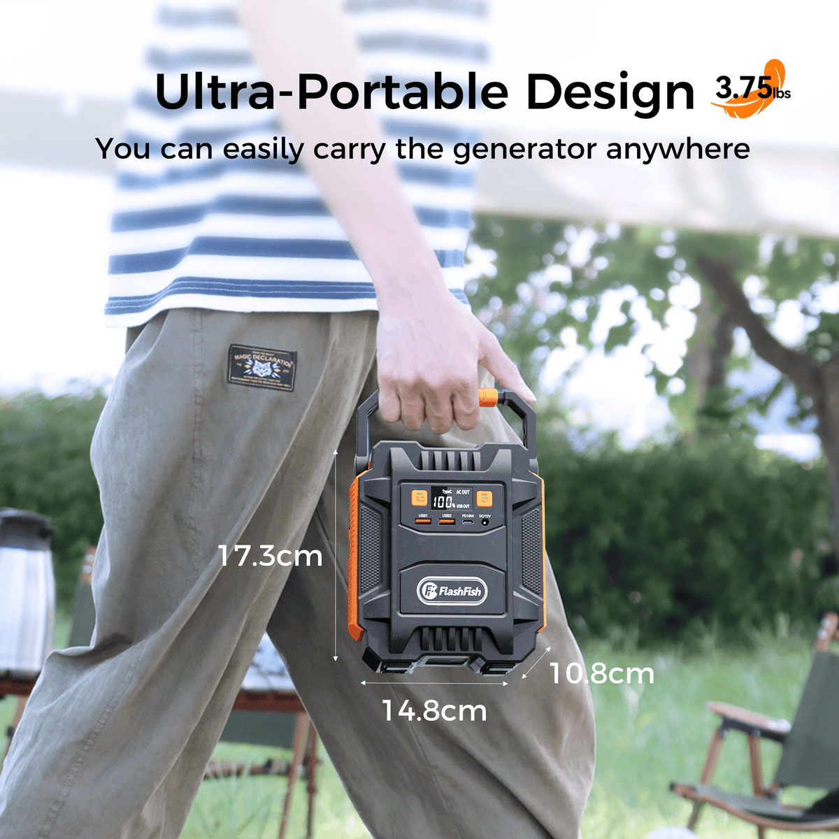 200W (Peak 400W) Portable Power Station with 60W Solar Panel