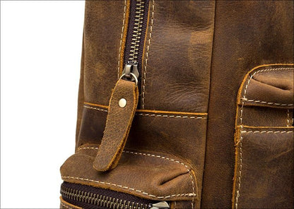 The Langley Backpack — Genuine Vintage Leather Backpack