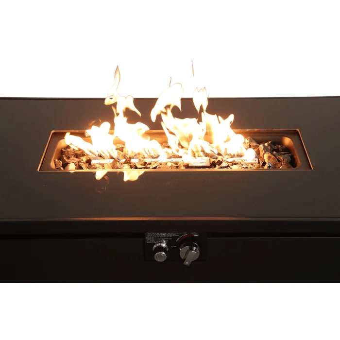 42 in Fire Pit Table with Stainless Steel Top & Lid
