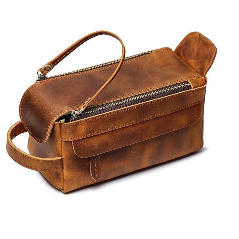 Dado Leather Dopp Kit — Handmade Leather Toiletry Bag