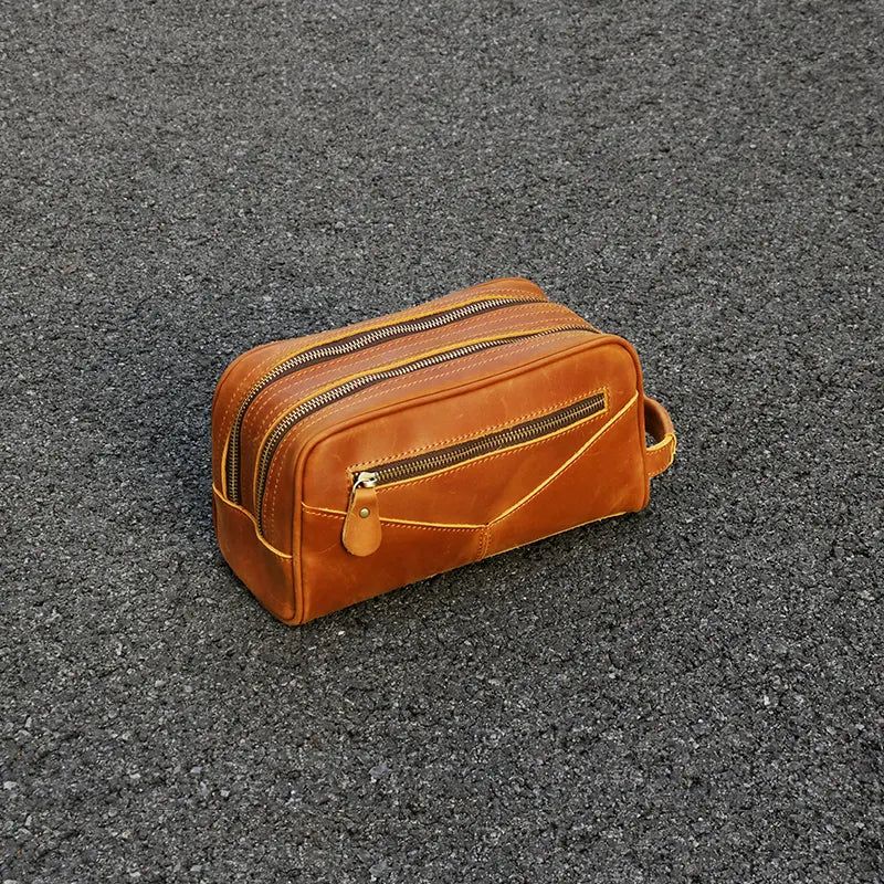 The Nomad Toiletry Bag — Genuine Leather Travel Toiletry Bag