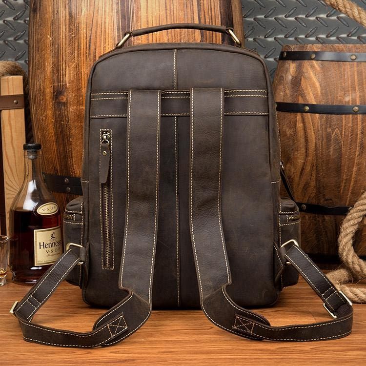 The Langley Backpack — Genuine Vintage Leather Backpack