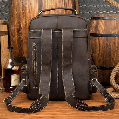 The Langley Backpack — Genuine Vintage Leather Backpack