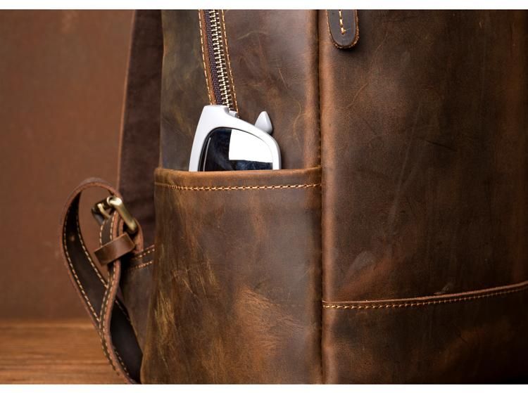 The Vernon Backpack — Genuine Vintage Leather Minimalist Backpack