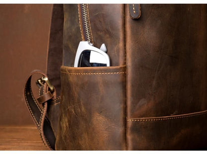 The Vernon Backpack — Genuine Vintage Leather Minimalist Backpack