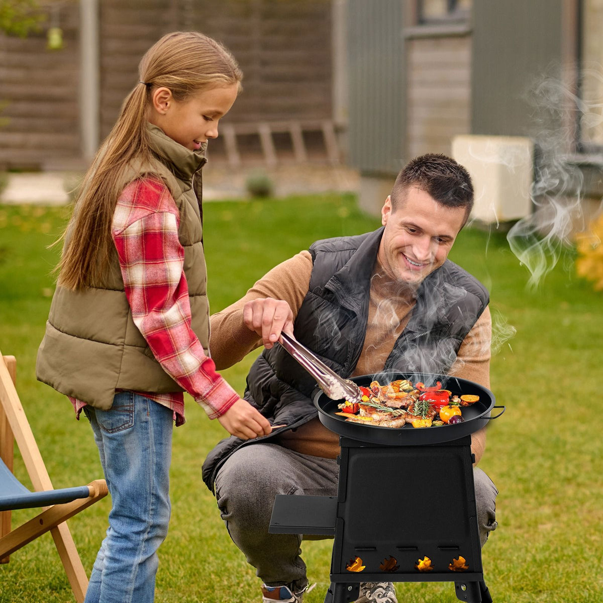 Portable Camping Stove with Detachable Iron Panels
