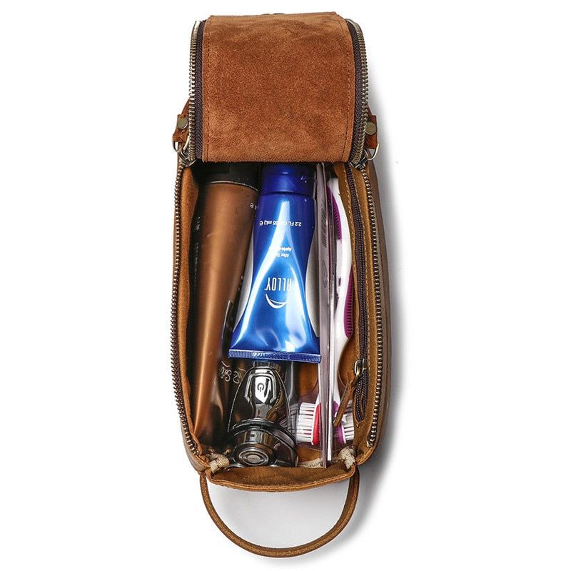 Dado Leather Dopp Kit — Handmade Leather Toiletry Bag