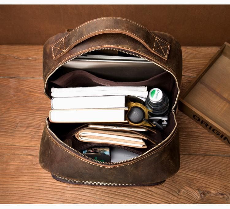 The Vernon Backpack — Genuine Vintage Leather Minimalist Backpack