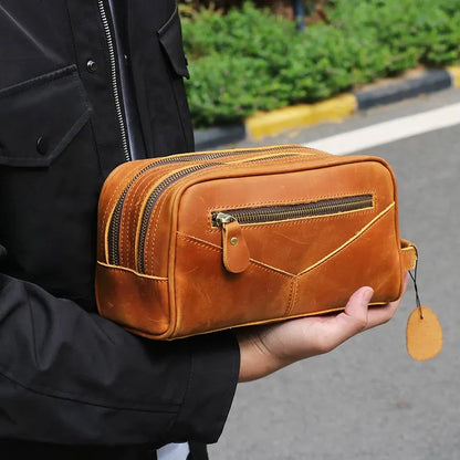 The Nomad Toiletry Bag — Genuine Leather Travel Toiletry Bag
