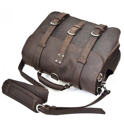 The Gustav Messenger Bag — Large Capacity Vintage Leather Messenger Bag