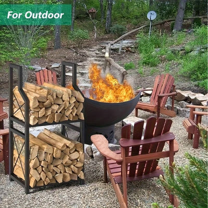 Heavy Duty Firewood Rack with Adjustable Height
