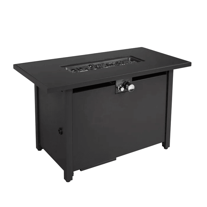 42 in Fire Pit Table with Stainless Steel Top & Lid