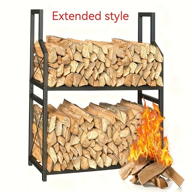 Heavy Duty Firewood Rack with Adjustable Height
