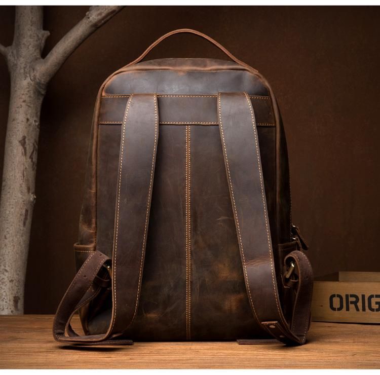 The Vernon Backpack — Genuine Vintage Leather Minimalist Backpack