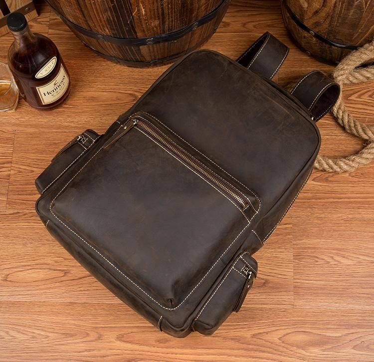 The Langley Backpack — Genuine Vintage Leather Backpack