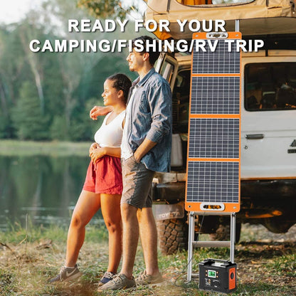 300W Power Station &100W Foldable Solar Panel
