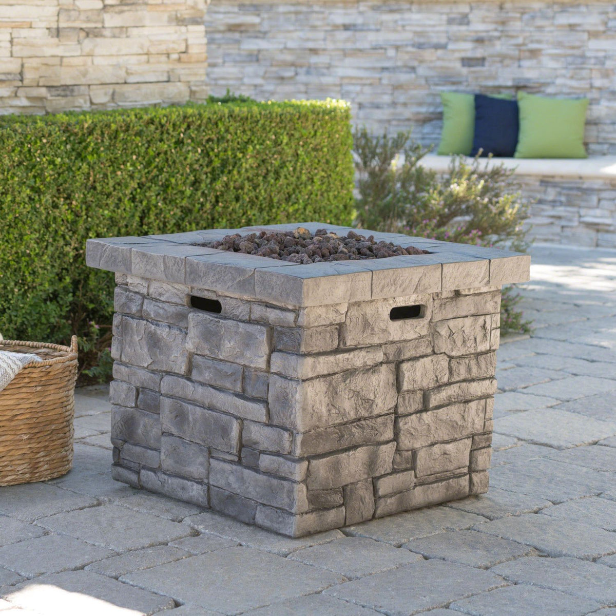 30" Outdoor Square MgO Propane Fire Pit