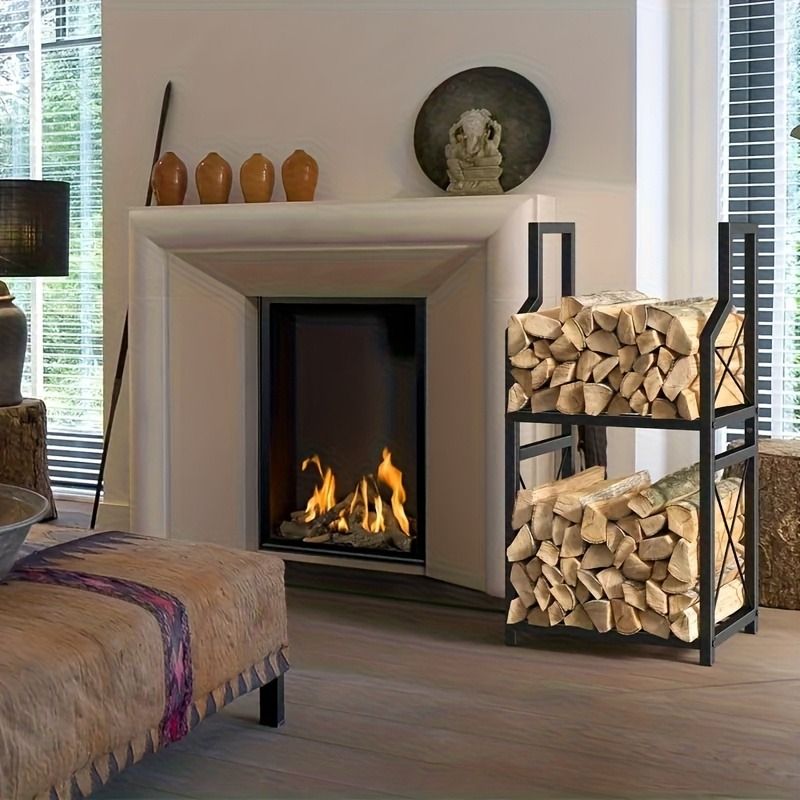 Heavy Duty Firewood Rack with Adjustable Height
